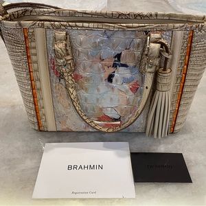 Gently used Brahmin mini Asher in  Oasis Rosella